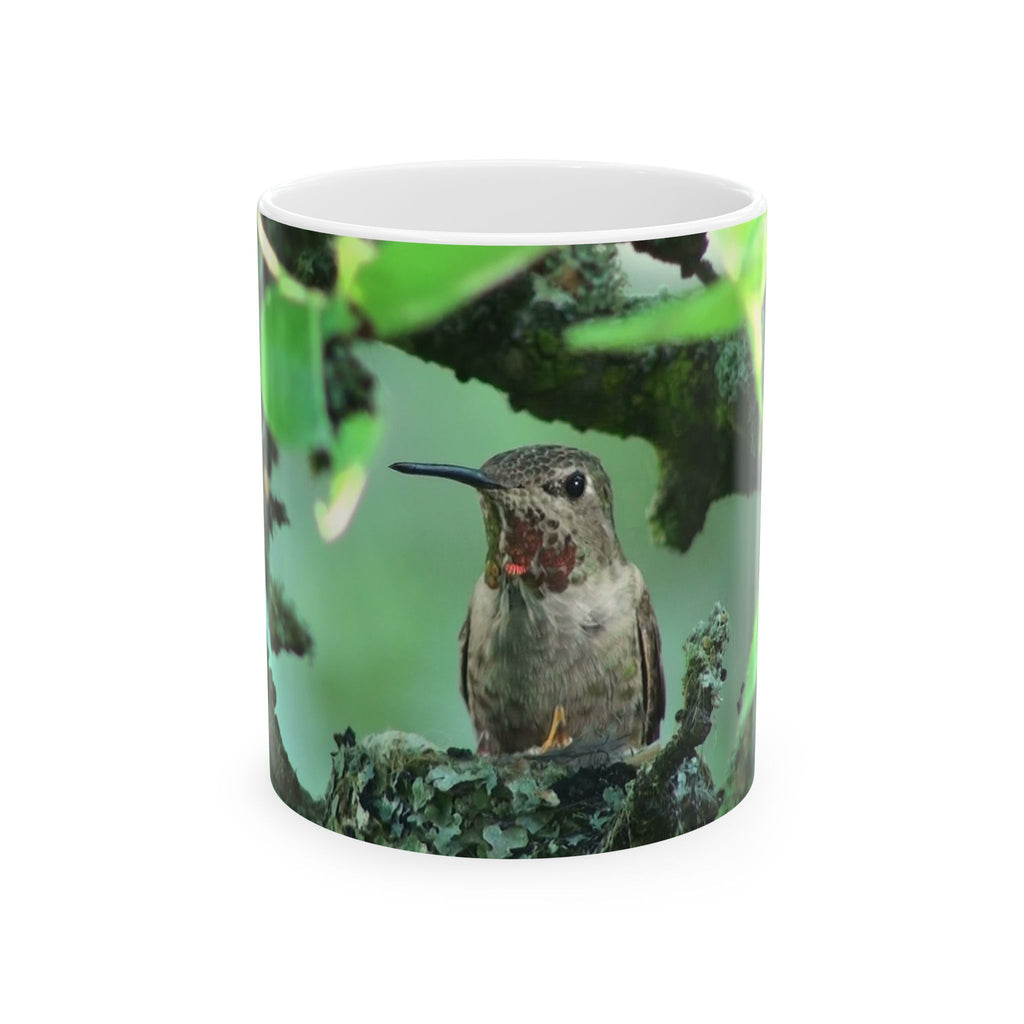 Hummingbird Photo Ceramic Mug — Nature Bird Coffee Cup (11oz & 15oz)