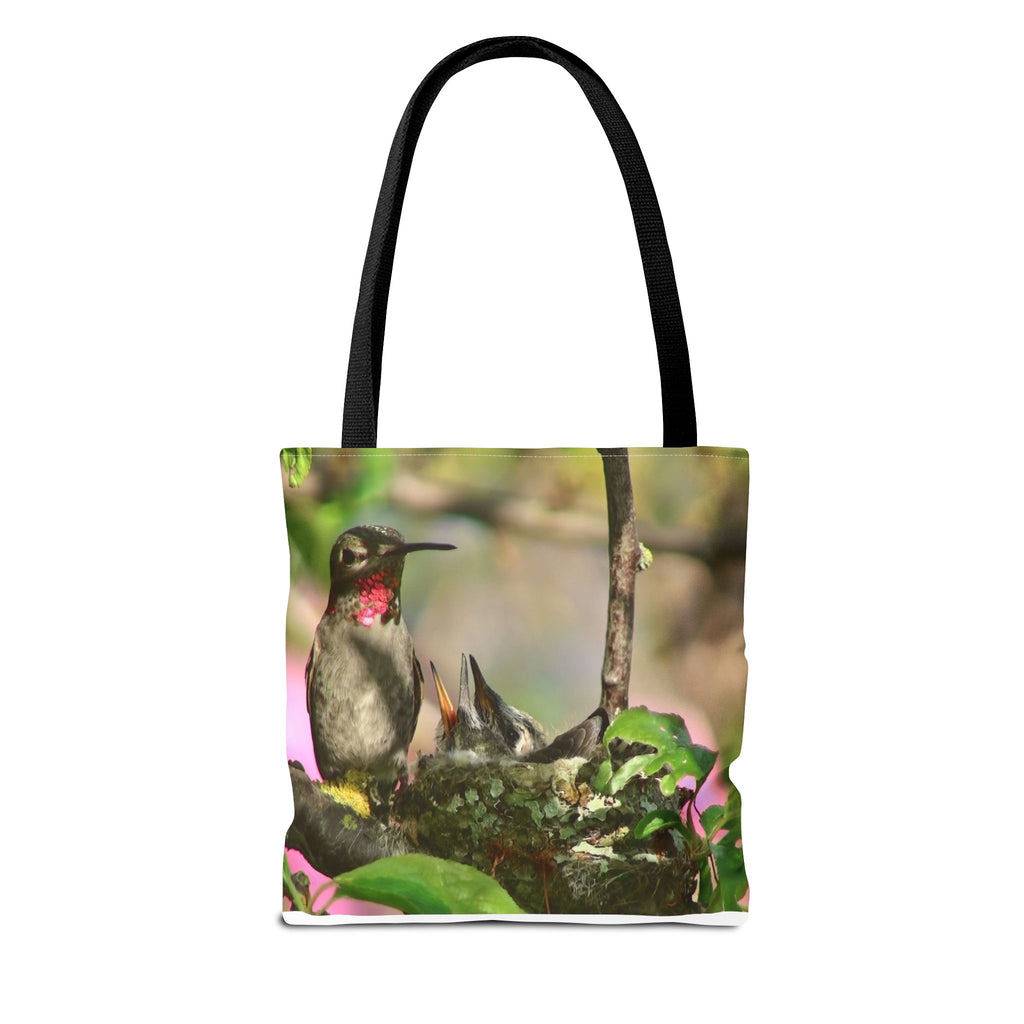 Hummingbird Nest Tote Bag – Floral Nature Print AOP Tote