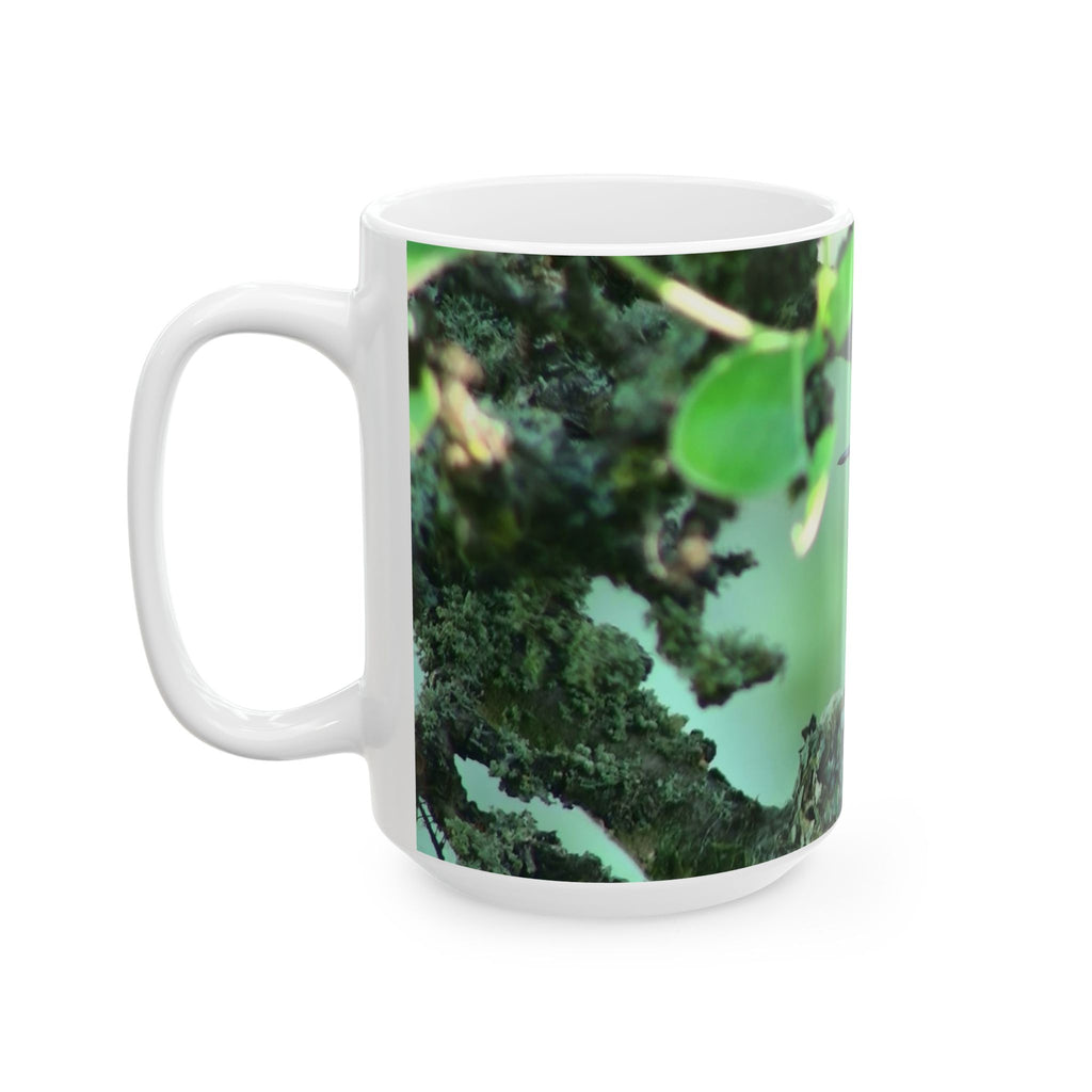 Hummingbird Photo Ceramic Mug — Nature Bird Coffee Cup (11oz & 15oz)