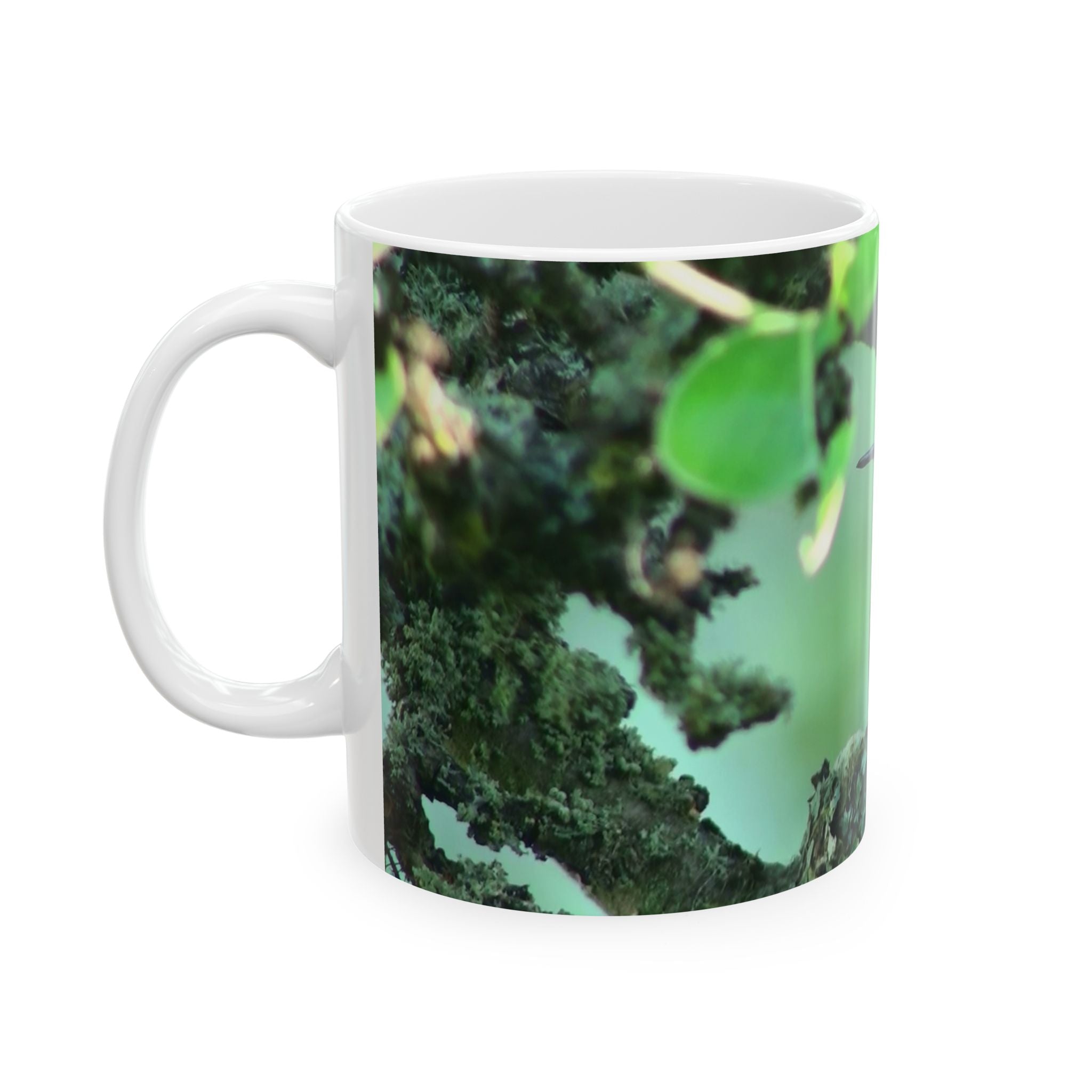 Hummingbird Photo Ceramic Mug — Nature Bird Coffee Cup (11oz & 15oz)