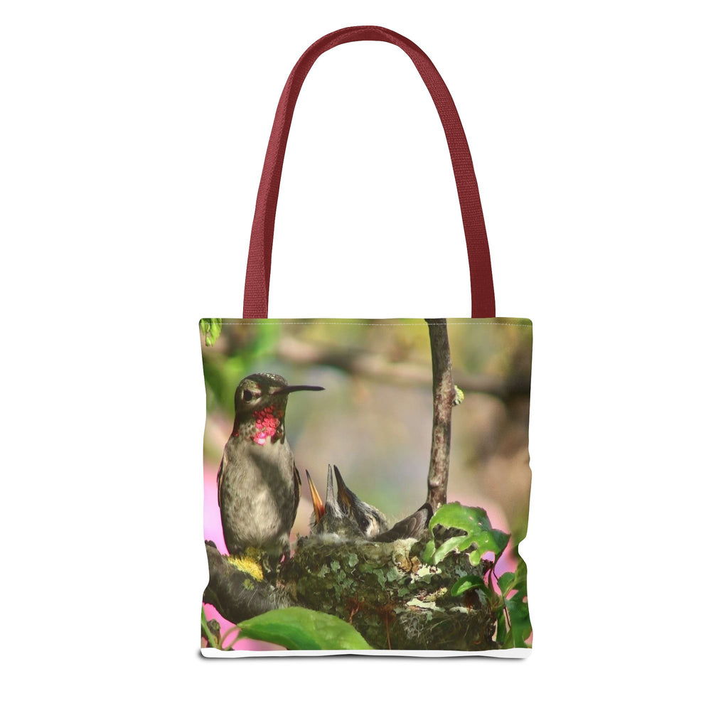 Hummingbird Nest Tote Bag – Floral Nature Print AOP Tote