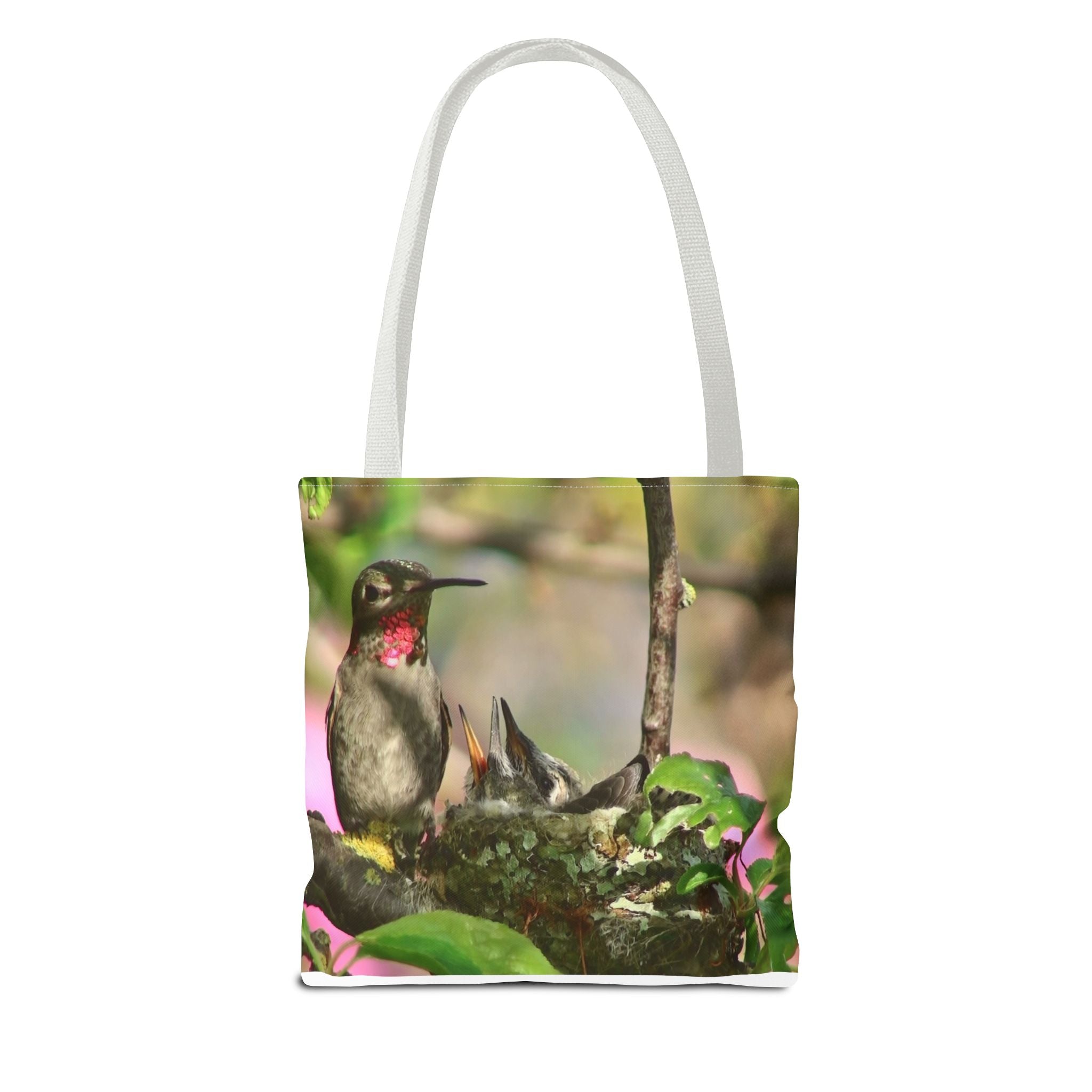 Hummingbird Nest Tote Bag – Floral Nature Print AOP Tote