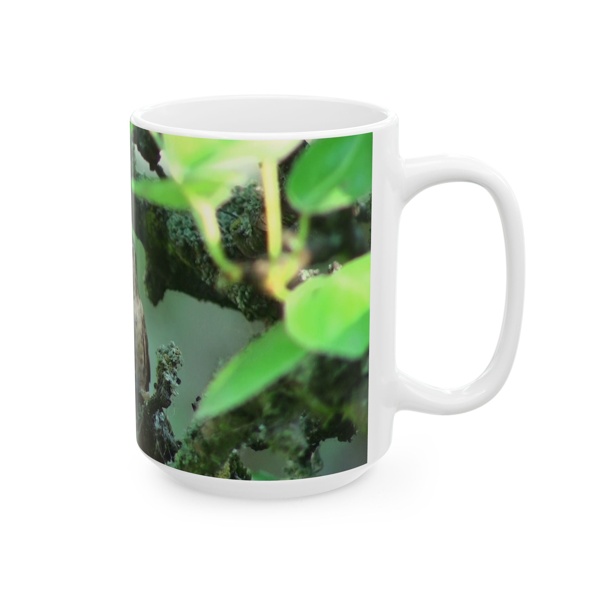 Hummingbird Photo Ceramic Mug — Nature Bird Coffee Cup (11oz & 15oz)