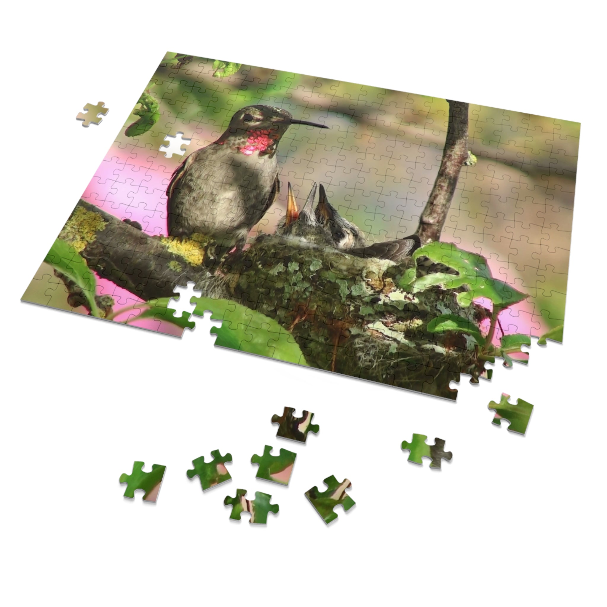 Nature-Inspired Jigsaw Puzzle with Tin, Relaxing Gift for Nature Lovers, Bird Enthusiast Puzzle, Family Game Night, Eco-Friendly Fun